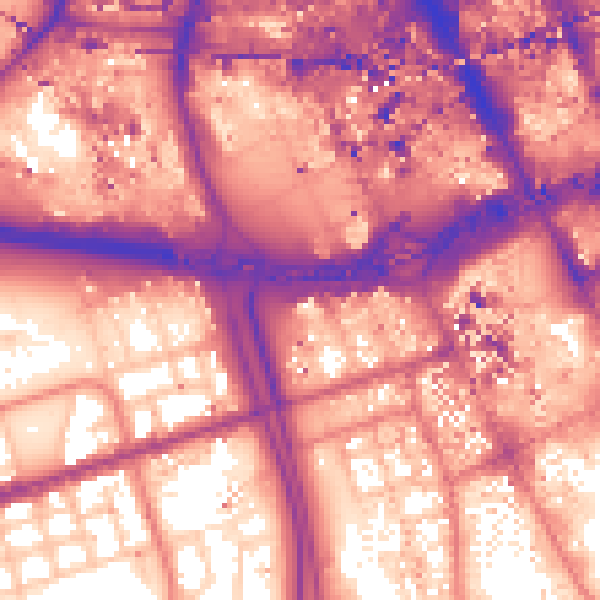 Daytime road noise heatmap for M15 5ED