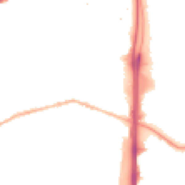 Night-time road noise heatmap for M15 5JN