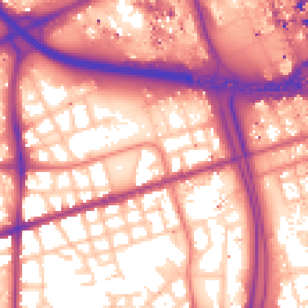 Daytime road noise heatmap for M15 5LA