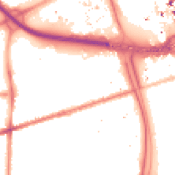 Night-time road noise heatmap for M15 5LA