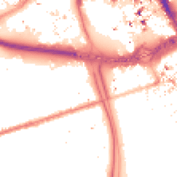 Night-time road noise heatmap for M15 5LE