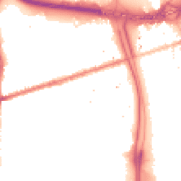 Night-time road noise heatmap for M15 5RG