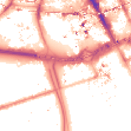 Night-time road noise heatmap for M15 6AF