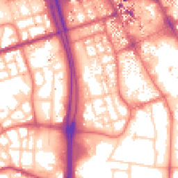 Daytime road noise heatmap for M15 6EW