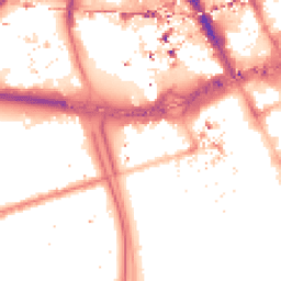 Night-time road noise heatmap for M15 6GH