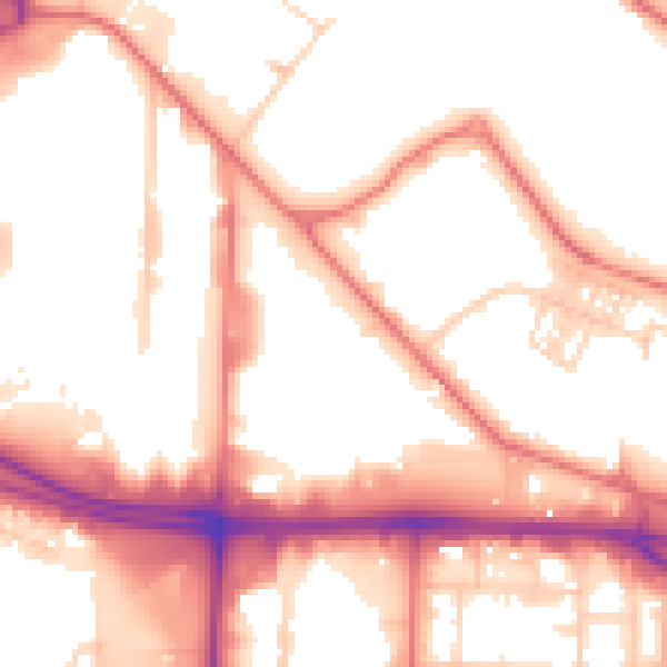 Daytime road noise heatmap for M17 1GA