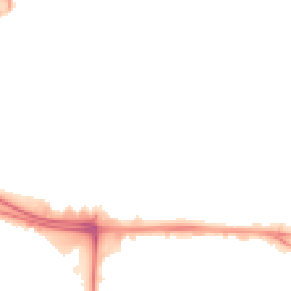 Night-time road noise heatmap for M17 1GA