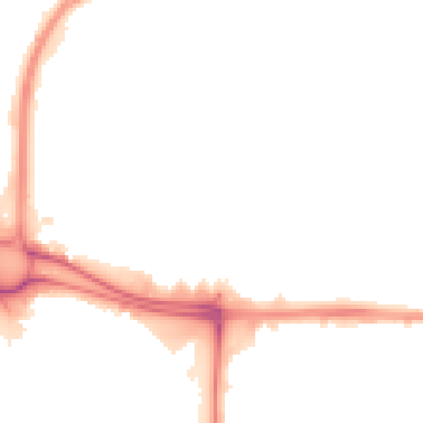 Night-time road noise heatmap for M17 1GJ
