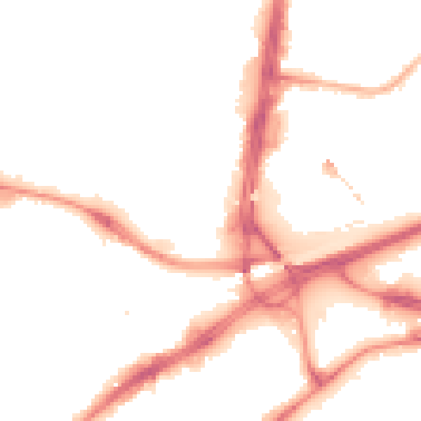 Night-time road noise heatmap for M17 1LD