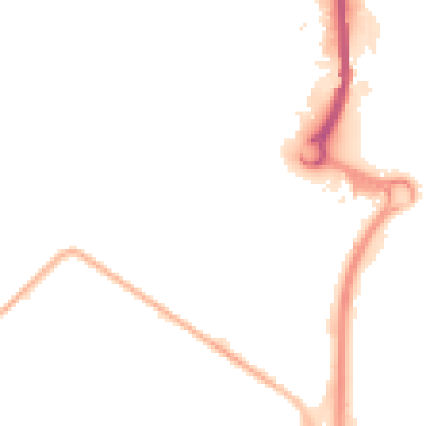 Night-time road noise heatmap for M17 1RE