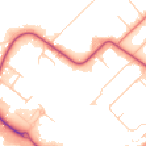 Daytime road noise heatmap for M17 1RY