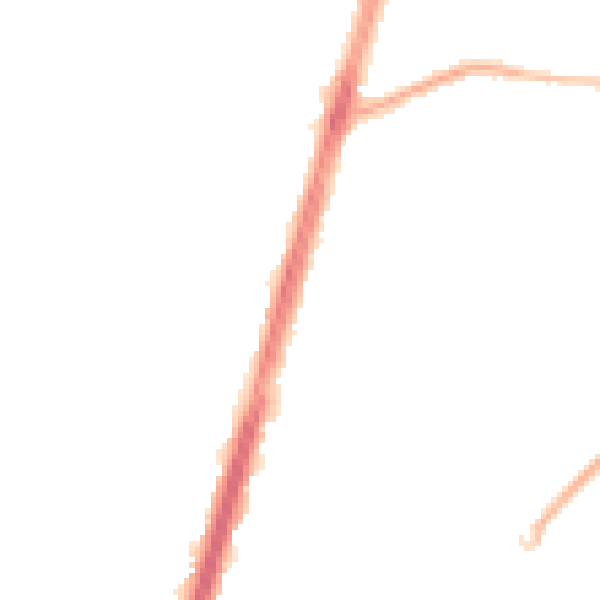 Night-time road noise heatmap for M19 1BW