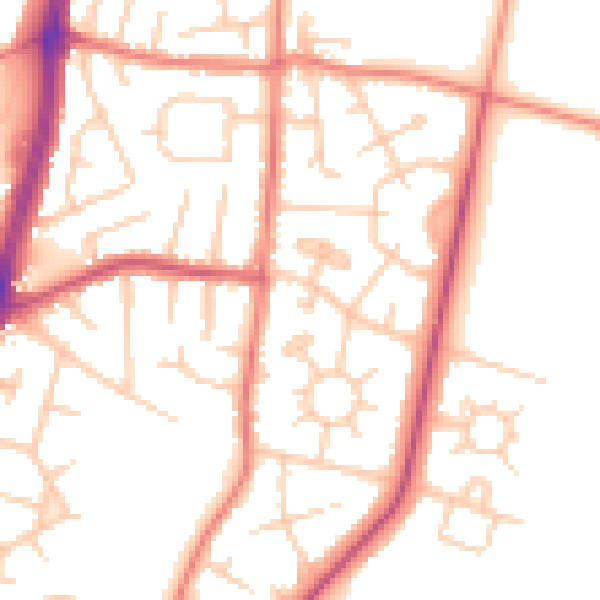 Daytime road noise heatmap for M19 1FW