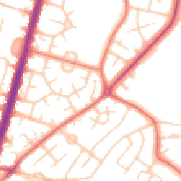 Daytime road noise heatmap for M19 1LT