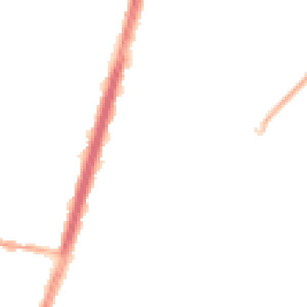 Night-time road noise heatmap for M19 1NU