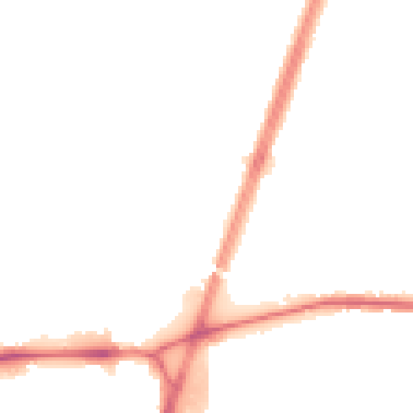 Night-time road noise heatmap for M19 1QN
