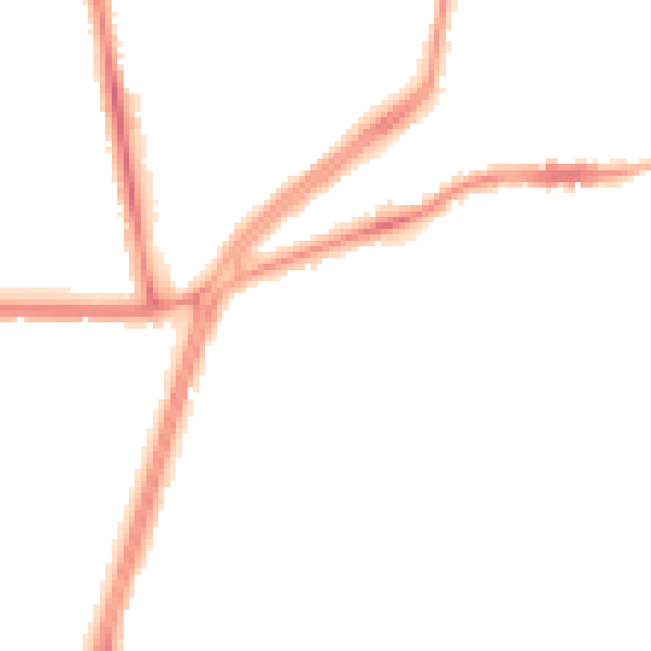 Night-time road noise heatmap for M19 2BR