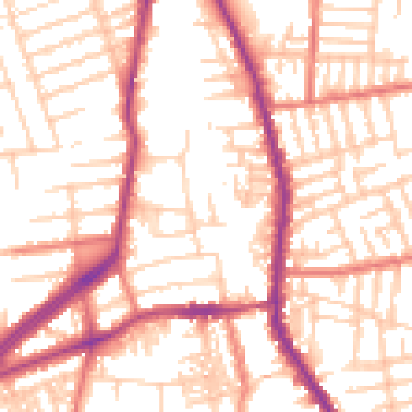 Daytime road noise heatmap for M19 2ED