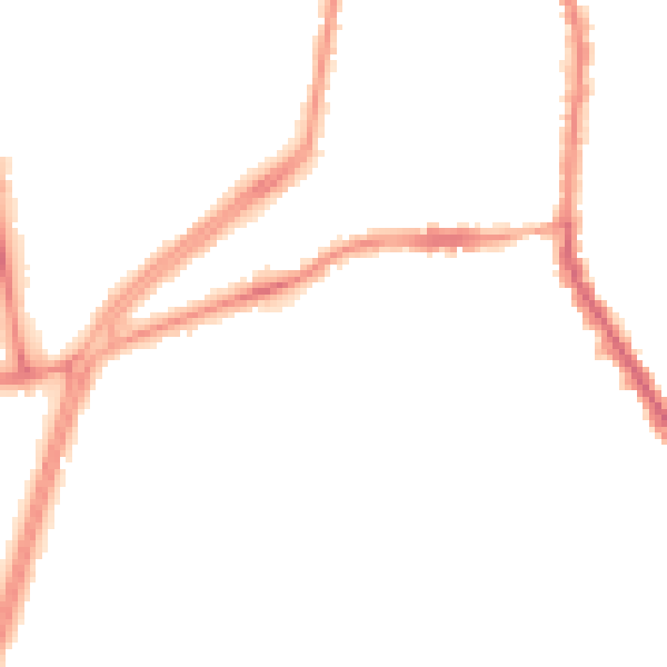 Night-time road noise heatmap for M19 2EY