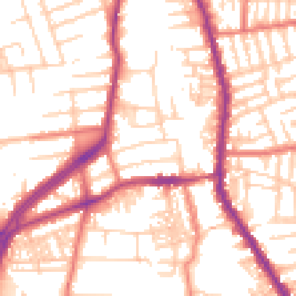 Daytime road noise heatmap for M19 2FA