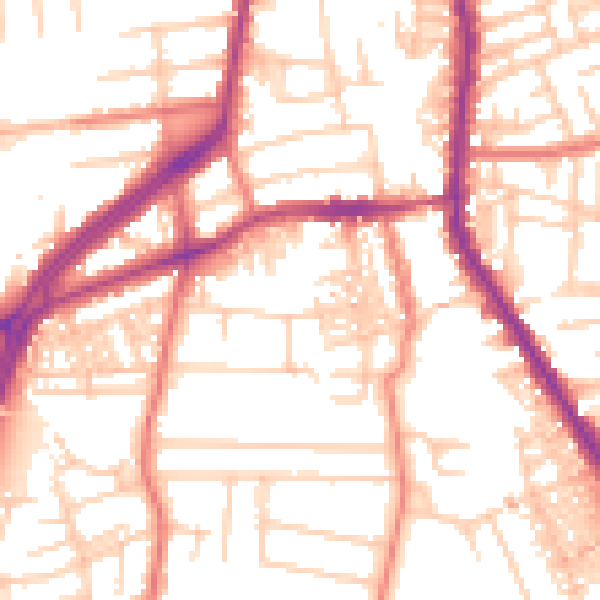 Daytime road noise heatmap for M19 2GB