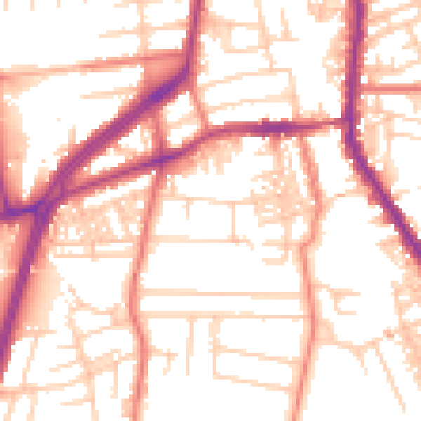 Daytime road noise heatmap for M19 2GD