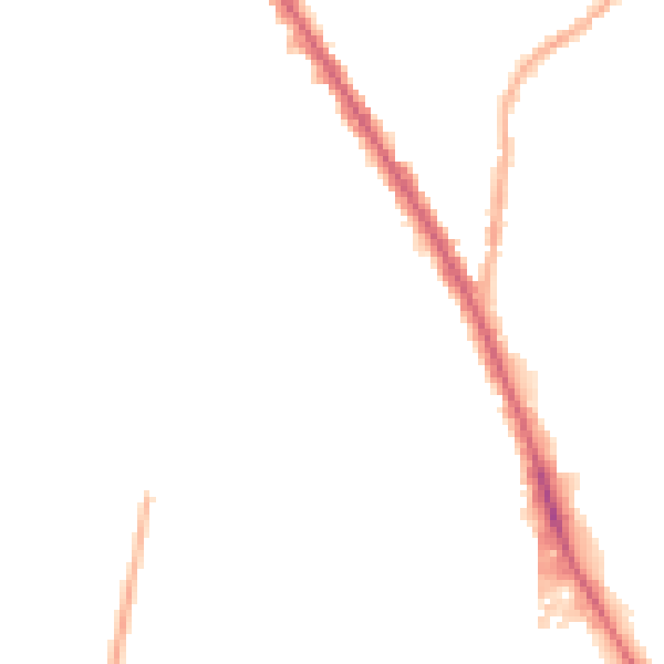 Night-time road noise heatmap for M19 2GW