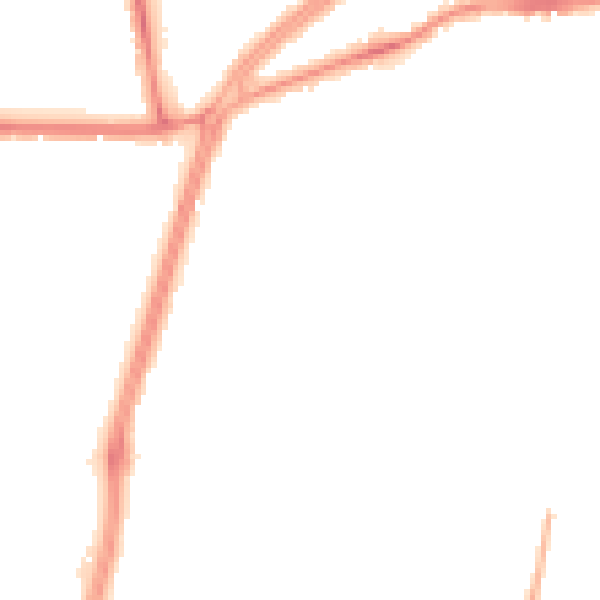 Night-time road noise heatmap for M19 2HU