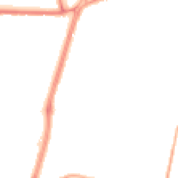 Night-time road noise heatmap for M19 2JQ