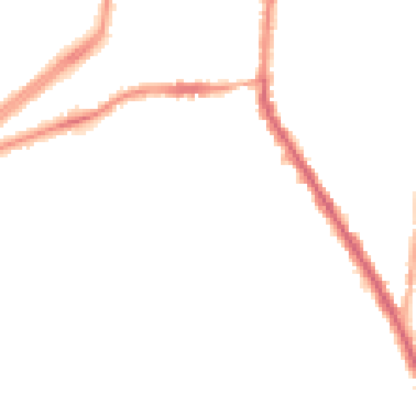 Night-time road noise heatmap for M19 2PA