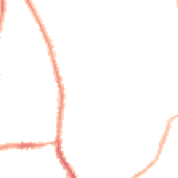 Night-time road noise heatmap for M19 3DE