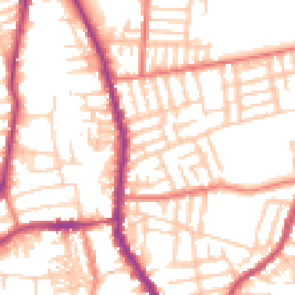 Daytime road noise heatmap for M19 3DF