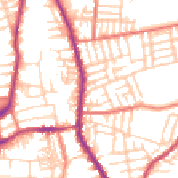 Daytime road noise heatmap for M19 3DH