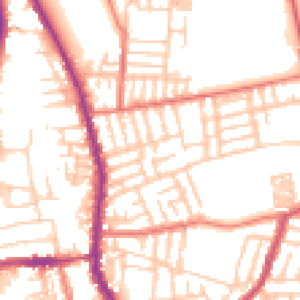 Daytime road noise heatmap for M19 3FD