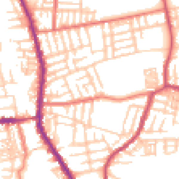 Daytime road noise heatmap for M19 3FE