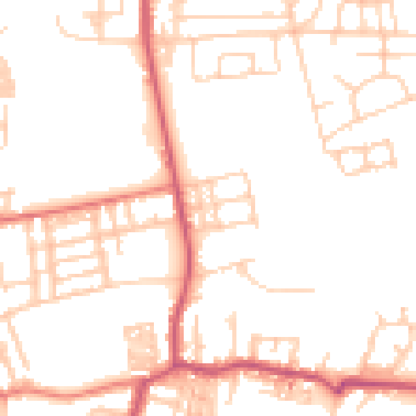 Daytime road noise heatmap for M19 3GS