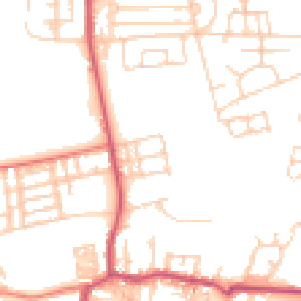 Daytime road noise heatmap for M19 3GY