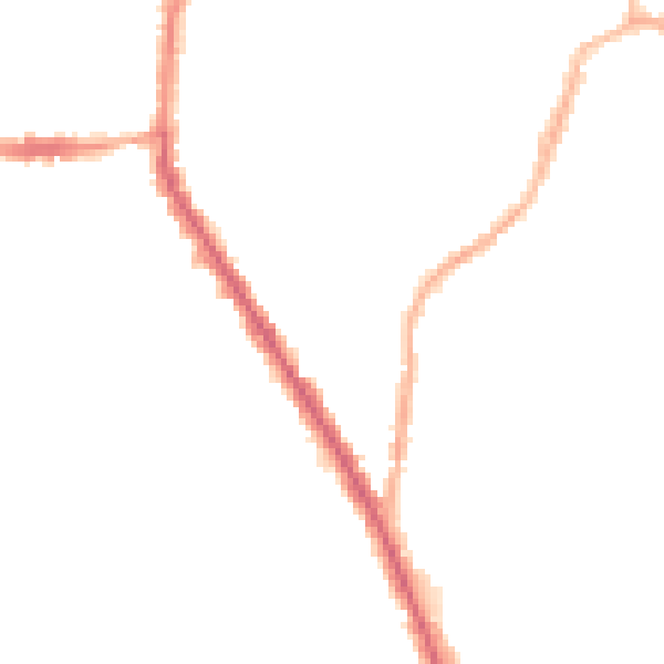 Night-time road noise heatmap for M19 3NX