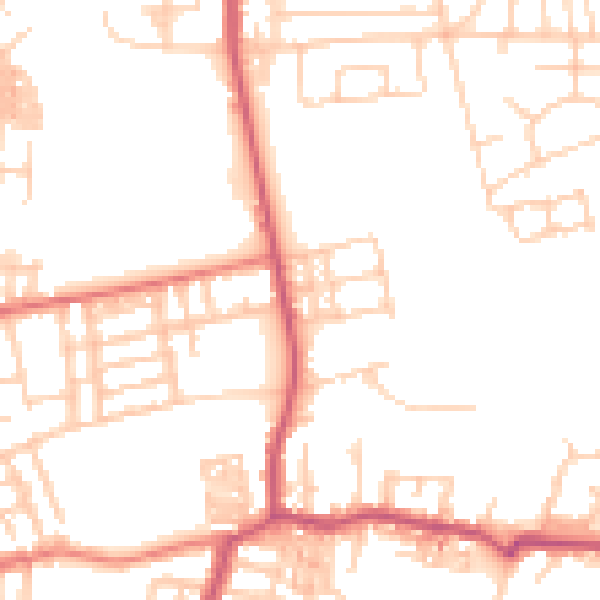 Daytime road noise heatmap for M19 3PB