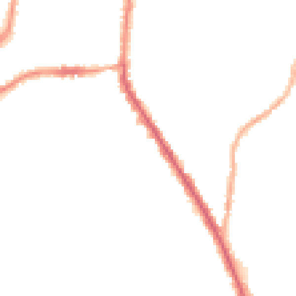 Night-time road noise heatmap for M19 3YS