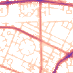 Daytime road noise heatmap for M20 1AB