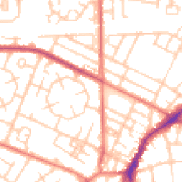 Daytime road noise heatmap for M20 1AE