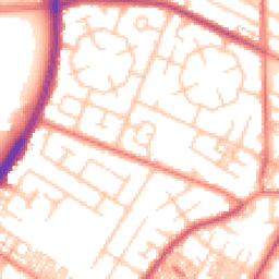 Daytime road noise heatmap for M20 1AY
