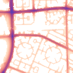 Daytime road noise heatmap for M20 1BB