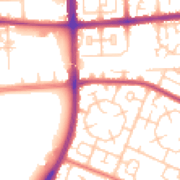 Daytime road noise heatmap for M20 1BG