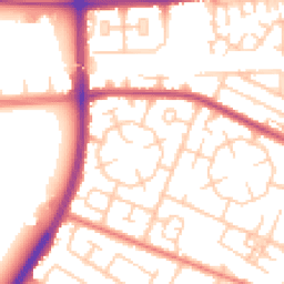 Daytime road noise heatmap for M20 1BP