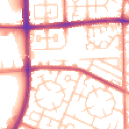Daytime road noise heatmap for M20 1BY