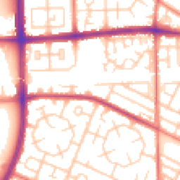 Daytime road noise heatmap for M20 1BZ