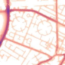 Daytime road noise heatmap for M20 1DA