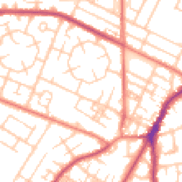 Daytime road noise heatmap for M20 1DD